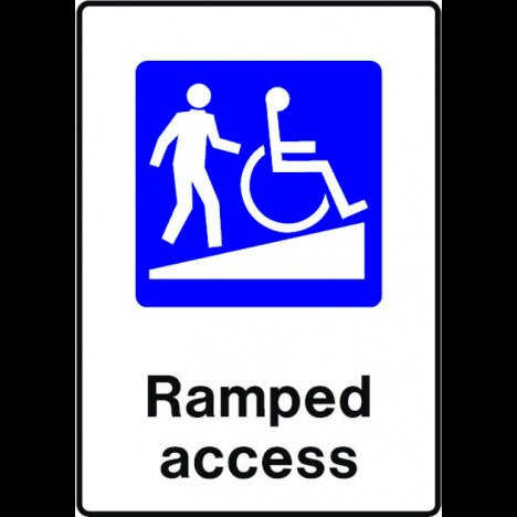 Sign ramped access