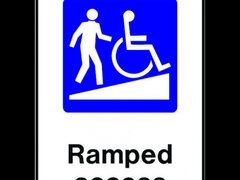 Sign ramped access